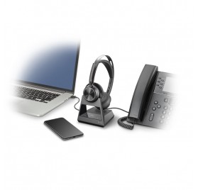 Auricular Inalambrico Voyager Focus 2 UC - USB A / con soporte de carga